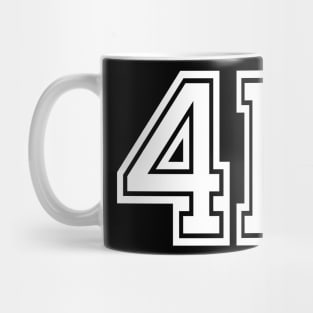 Numbers 41 for a sports team, group, or community Mug